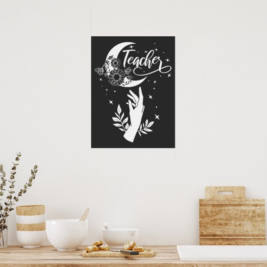 2- Inspirationslehrer-Hemd, Minimalistisch Teacher Poster (Küche)