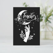 2- Inspirationslehrer-Hemd, Minimalistisch Teacher RSVP Karte (Stehend Vorderseite)