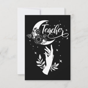 2- Inspirationslehrer-Hemd, Minimalistisch Teacher RSVP Karte