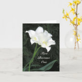 2 INTERTWINING LILILIES /"ZWEI WERDEN EINS" KARTE (Gelbe Blume)