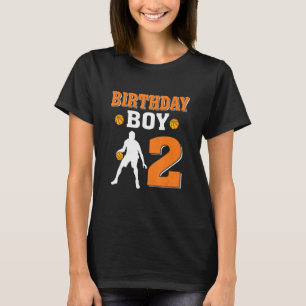 2 Jahre alt 2. Geburtstag Boy Basketball Party T-Shirt