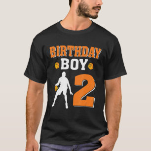 2 Jahre alt 2. Geburtstag Boy Basketball Party T-Shirt