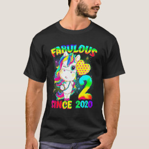 2 Jahre alt 2. Geburtstag Einhorn Girl Fabulous Si T-Shirt