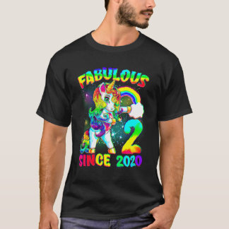 2 Jahre alt 2. Geburtstag Einhorn Girl Fabulous Si T-Shirt
