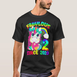 2 Jahre alt 2. Geburtstag Einhorn Girl Fabulous Si T-Shirt