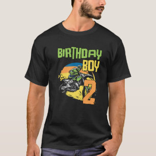 2 Jahre alt Dirt Bike Geburtstagsparty Motocross M T-Shirt