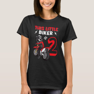 2 Jahre alt Geburtstag Biker Party Kinder Jungen M T-Shirt