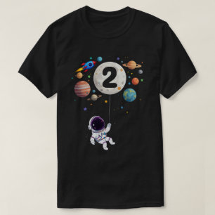 2 Jahre alt Geburtstagsplaneten Astronaut 2. Gebur T-Shirt
