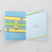 2 Jahre alt heute Giraffe Junge Geburtstag Karte (Innenseite)