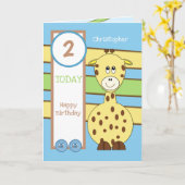 2 Jahre alt heute Giraffe Junge Geburtstag Karte (Gelbe Blume)