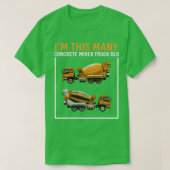 2 Jahre alt im so vielen Betonmischwagen 2nd B T-Shirt (Design vorne)