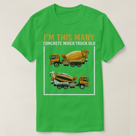 2 Jahre alt im so vielen Betonmischwagen 2nd B T-Shirt (Design vorne)