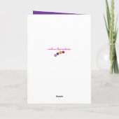 2 Jahre alt Ladvögel lila rosa Karte (Rückseite)