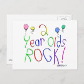 2 Jahre alt Rock ! Postkarte (Vorne/Hinten)