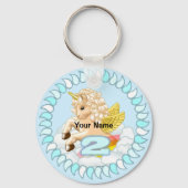 2 Jahre alt Unicorn Geburtstag Schlüsselanhänger (Vorderseite)