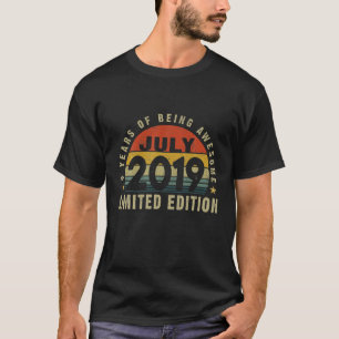2 Jahre alt Vintag 2019 limitierte Auflage Retro 2 T-Shirt