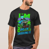 2 Jahre alt zerkleinern es Monster Truck 2. Geburt T-Shirt (Vorderseite)