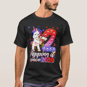 2 Jahre alte Einhorn Pop It Einhorn knallt seit 2 T-Shirt