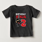 2 Jahre Alte Karate Ninja Party Kinder 2. Geburtst Baby T-shirt (Vorderseite)