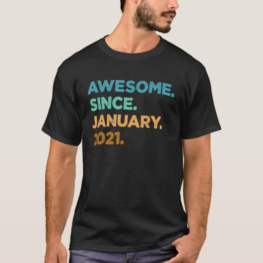 2 Jahre alte Legende seit Januar 2021 2. Geburtsta T-Shirt (Vorderseite)