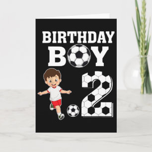 2 Jahre alter 2. Geburtstag Junge Fußball Fan Part Karte