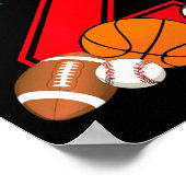 2 Jahre alter Basketball Fußball Baseball Fußball Poster (Ecke)