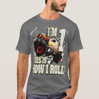2 Jahre alter Monster Truck Geburtstag T-Shirt