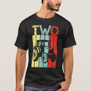 2 Jahre alter Traktor Zweites Geburtstag 2. Geburt T-Shirt