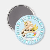 2 Jahre alter Unicoron-Magnet Magnet (Vorderseite/Rückseite)