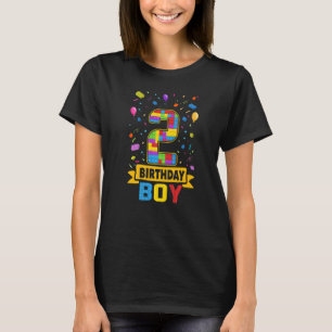 2 Jahre altes Gebäude blockiert 2. Geburtstag Boy T-Shirt