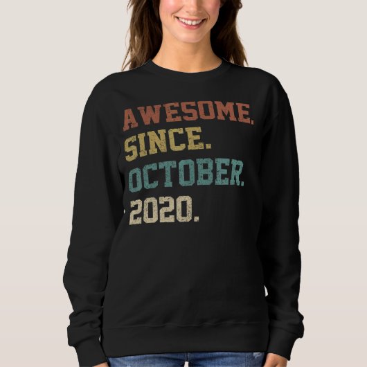 2 Jahre altes Wetter Phantastisch seit Oktober 202 Sweatshirt (Vorderseite)