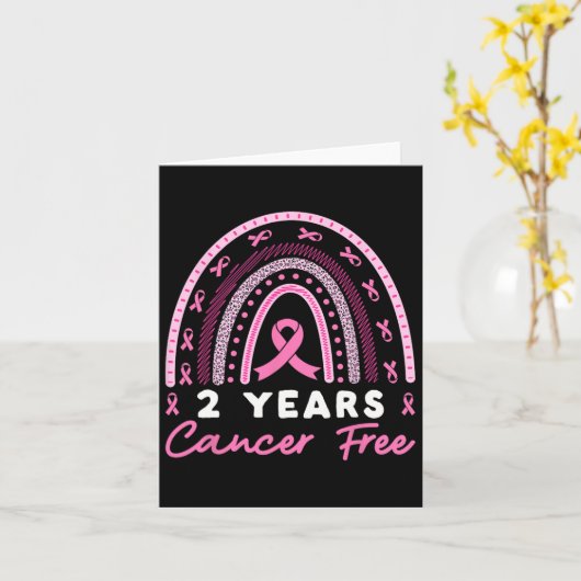 2 Jahre Brustkrebs Kostenloser Überlebender Frauen Karte (Gelbe Blume)