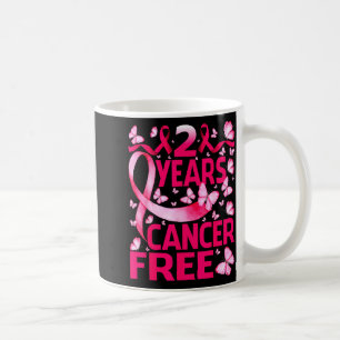 2 Jahre Brustkrebs-Überlebender Schmetterling Kaffeetasse
