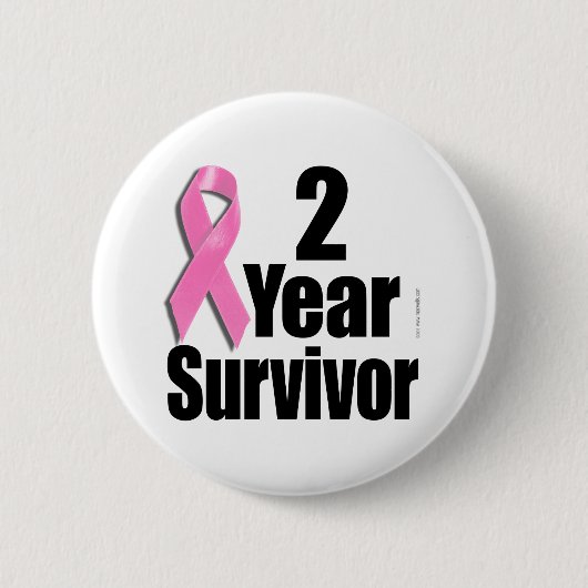 2 Jahre Brustkrebserkrankung Button (Vorderseite)