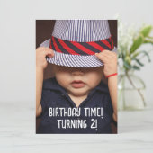 2 JAHRE FOTO PARTY EINLADUNGEN (Stehend Vorderseite)