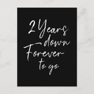 2 Jahre für immer zum 2. Hochzeitstag Postkarte