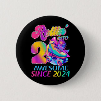 2 Jahre großartig seit 2024 Hockey-Themen-Geburtst Button