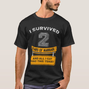 2 Jahre Hochzeit Jubiläum Ehemann 1 Jahre T-Shirt