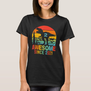 2 Jahre Junge 2. Geburtstag Dinosaurier Phantastis T-Shirt