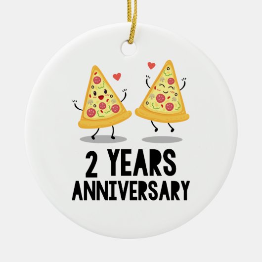 2 Jahre Keramik Ornament (Vorne)