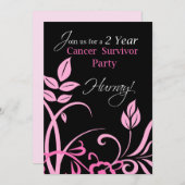 2 Jahre Party Einladung der Brustkrebserkrankung (Vorne/Hinten)