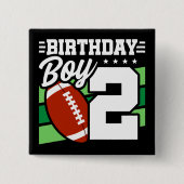 2 Jahre Party Thema 2. Geburtstag Junge Button (Vorderseite)