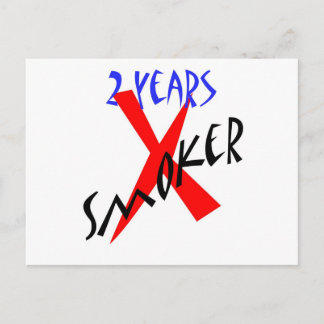 2 Jahre Roter X-Raucher Postkarte