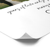 2 Jahre zusammen Foto Collage Hochzeit Jahrestag Poster (Ecke)