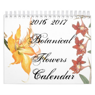 2-Jahres-2016-Botanik-Blumen-Blumenkunst-Kalender Kalender