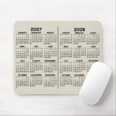 2-Jahres-Kalender - Jahresansicht Mousepad (Mit Mouse)