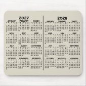 2-Jahres-Kalender - Jahresansicht Mousepad (Vorne)