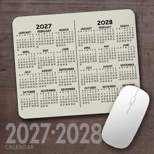 2-Jahres-Kalender - Jahresansicht Mousepad