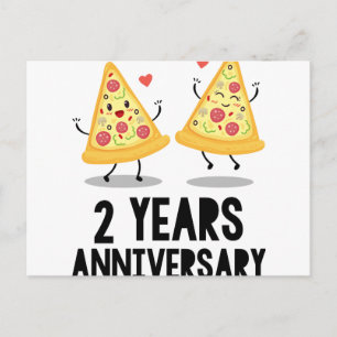 2. Jahrestag 2 Jahre Postkarte