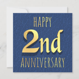 2. Jahrestag Feiertagskarte